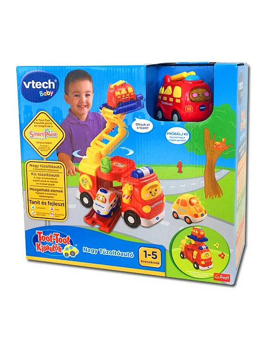 Vtech Toot-Toot Kisautók Nagy tűzoltóautó szett