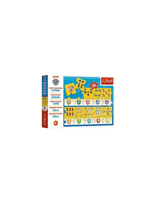 Trefl 15578 Oktató puzzle Számok 20 db-os Paw Patrol - Mancs őrjárat 