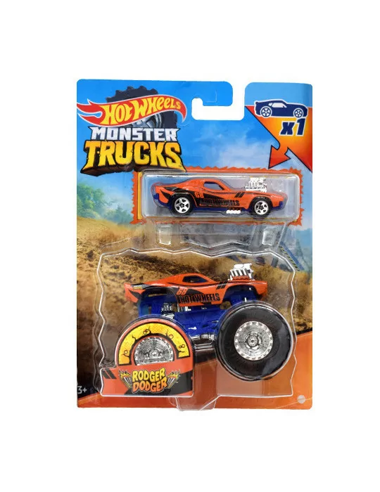 Mattel GRH81 Hot Wheels® Monster Trucks v mierke 1:64 s angličákom Rodger Dodger