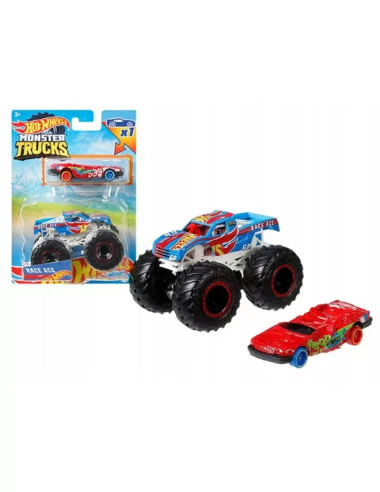 Mattel GRH81 Hot Wheels® Monster Trucks v mierke 1:64 s angličákom Race Ace