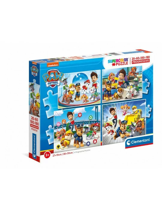 Clementoni 21412 Puzzle 20x60x100x180 dielikov Paw Patrol - Labkova patrola