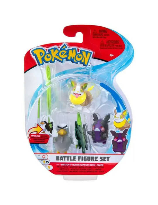 Pokemon Sada 3 figúrok Bitka pokémonov: Sirfetch'd - Morpeko - Yamper