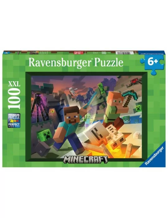 Ravensburger 13333 Puzzle 100 XXL dielov Monštrá z Minecraftu