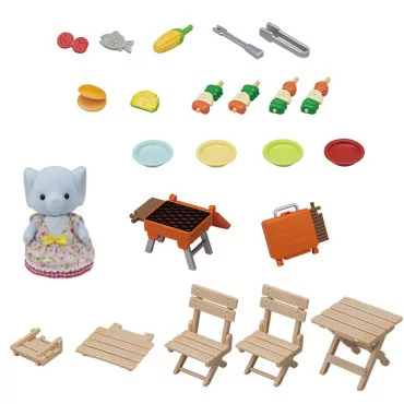 Sylvanian Families 5640 BBQ súprava na piknik so slonom