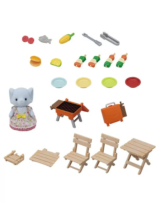 Sylvanian Families 5640 BBQ súprava na piknik so slonom