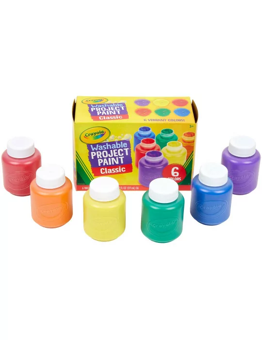 Crayola 54-1204 Washable Paints - umývateľné temperové farby 6 tub