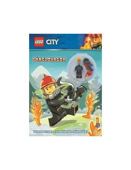 Móra Könyvkiadó - LEGO City - Lánglovagok - Ajándék tűzoltó minifigurával - Szuper sztori - Feladványok - Képregény