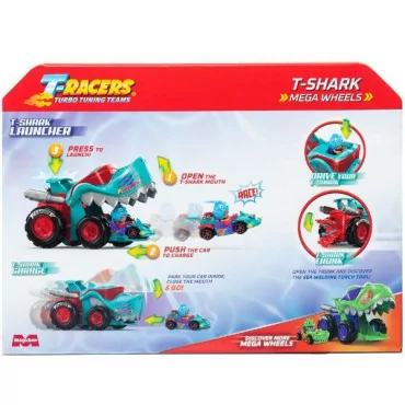 T-Racers: Óriás cápajárgány figurával - Kék