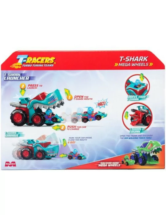 T-Racers: Óriás cápajárgány figurával - Kék