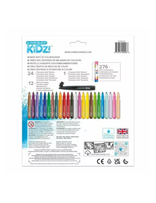 Detský set Chameleon Kidz Blendy pens - Blend & Spray 24ks tónovacích fixiek