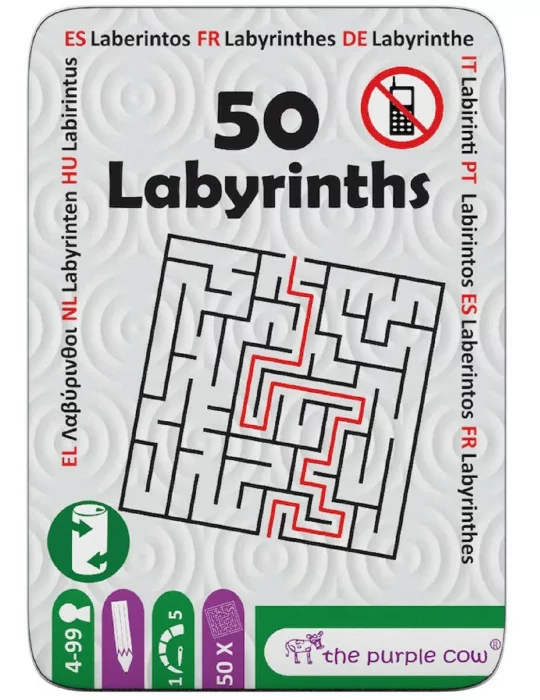 50 labirintus foglalkoztató kártyák