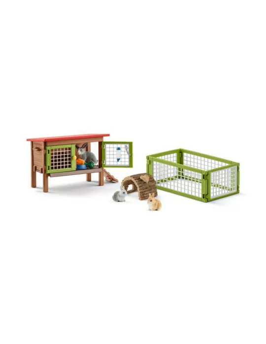 Schleich 42420 set králikárňa so zvieratkami a príslušenstvom 