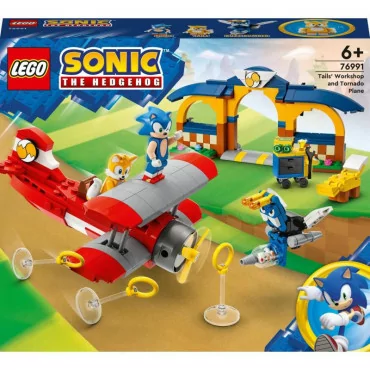 LEGO 76991 SONIC Tailsova dielňa a lietadlo Tornádo
