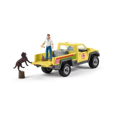 Schleich 42503 záchranné terénne auto s veterinárom