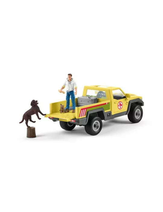 Schleich 42503 záchranné terénne auto s veterinárom