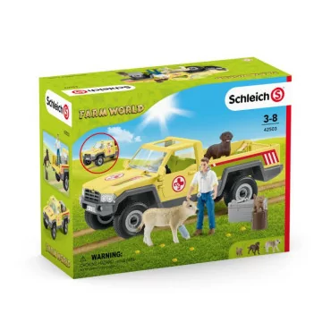 Schleich 42503 záchranné terénne auto s veterinárom