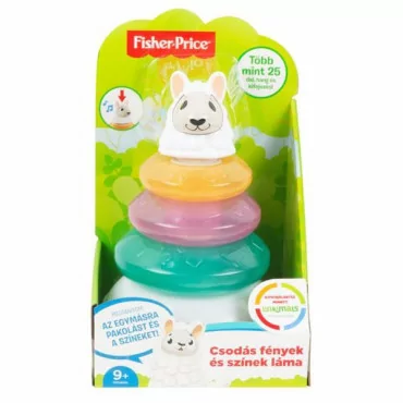 Fisher-Price Linkimals csodás fények és színek láma GNK84 HU toronyépítő készségfejlesztő játék