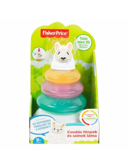 Fisher-Price Linkimals csodás fények és színek láma GNK84 HU toronyépítő készségfejlesztő játék