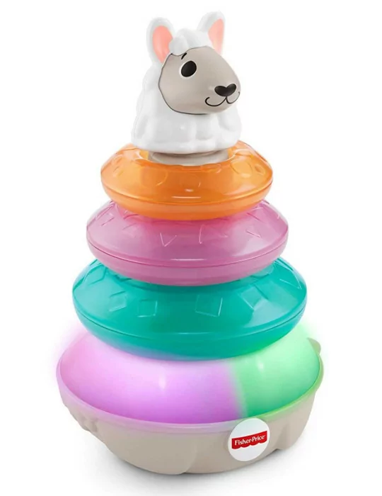 Fisher-Price Linkimals csodás fények és színek láma GNK84 HU toronyépítő készségfejlesztő játék