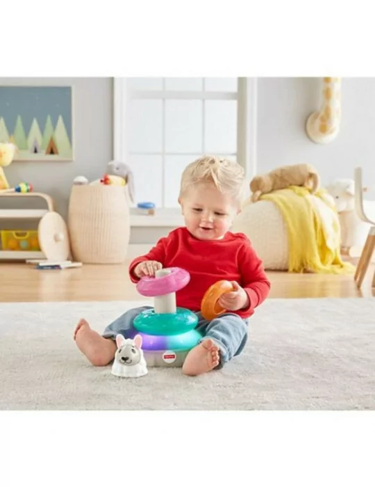 Fisher-Price Linkimals csodás fények és színek láma GNK84 HU toronyépítő készségfejlesztő játék