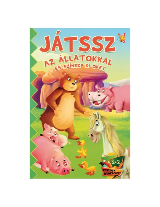 Kifestő és munkafüzet szett ceruzákkal Állatok 